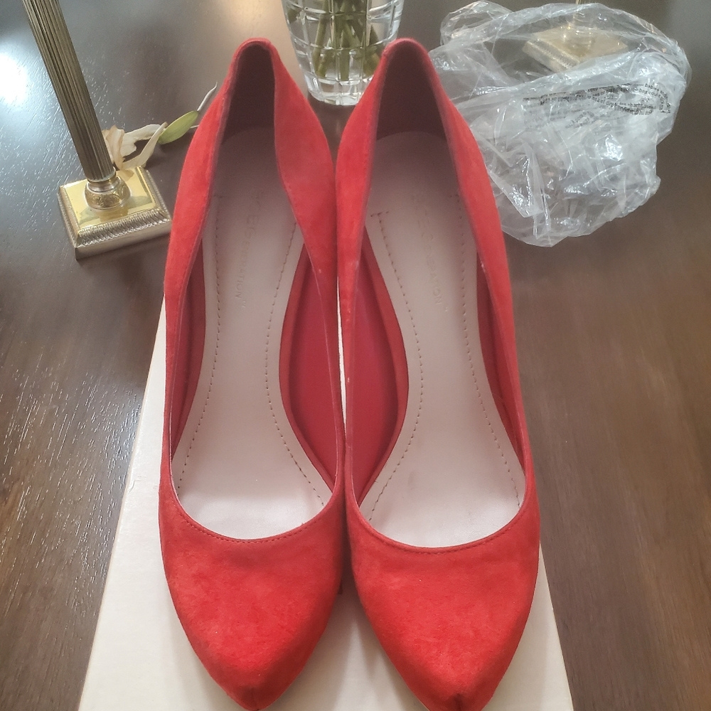 BCBG Red Suede Heels